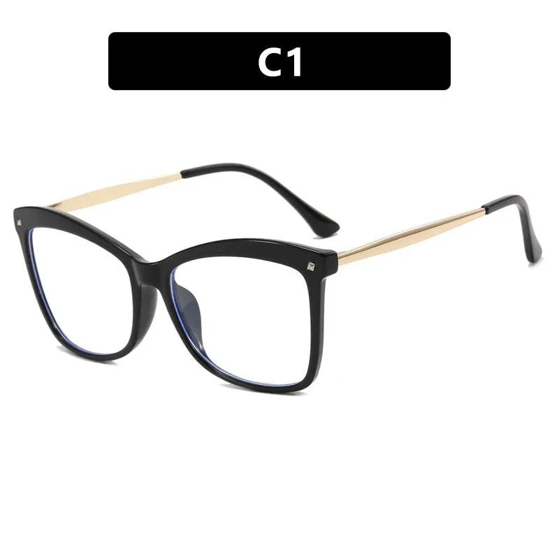 CCspace Unisex Full Rim Square Cat Eye Acetate Eyeglasses 55532