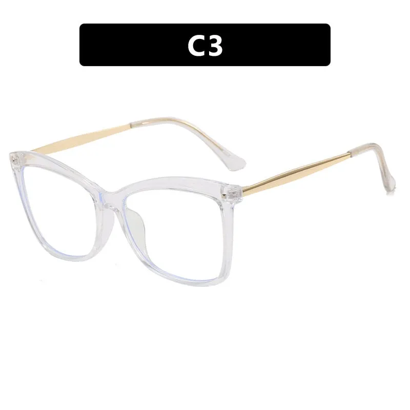 CCspace Unisex Full Rim Square Cat Eye Acetate Eyeglasses 55532