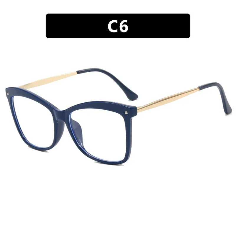 CCspace Unisex Full Rim Square Cat Eye Acetate Eyeglasses 55532