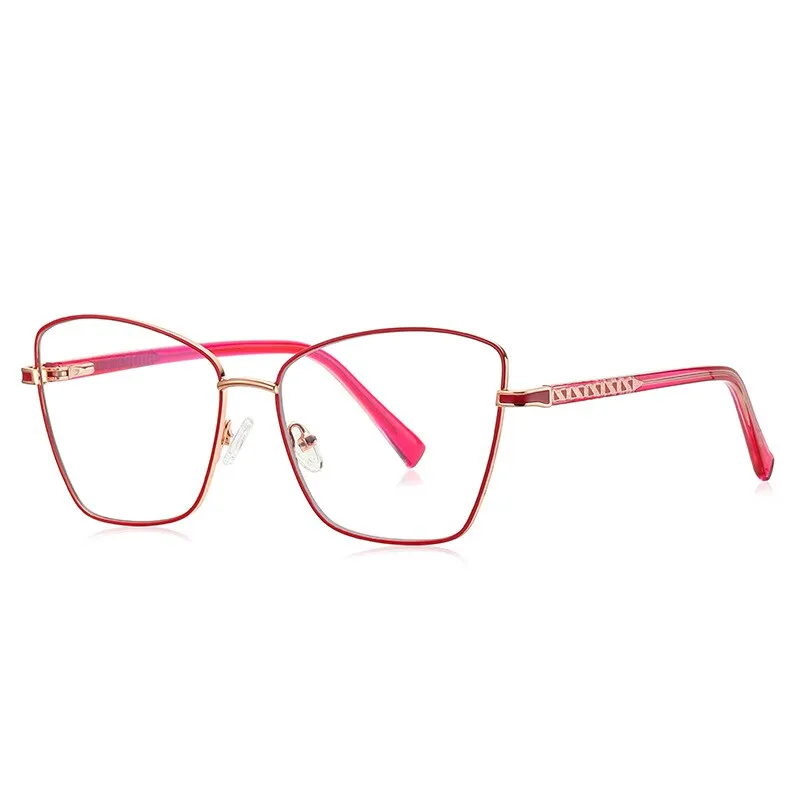 CCspace Unisex Full Rim Square Cat Eye Alloy Eyeglasses 55527