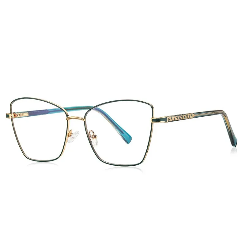 CCspace Unisex Full Rim Square Cat Eye Alloy Eyeglasses 55527