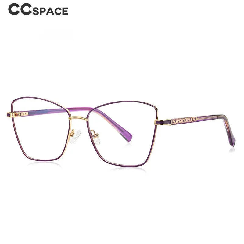 CCspace Unisex Full Rim Square Cat Eye Alloy Eyeglasses 55527