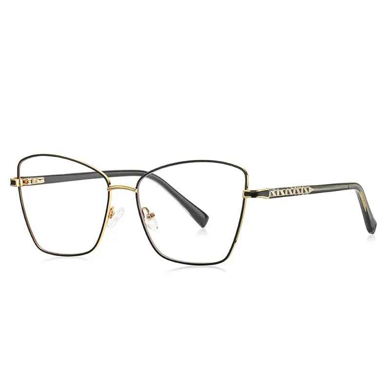 CCspace Unisex Full Rim Square Cat Eye Alloy Eyeglasses 55527