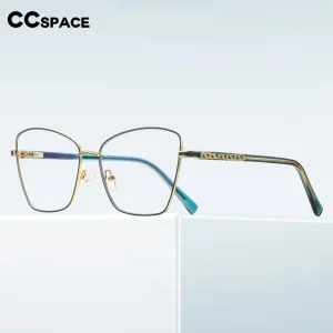 CCspace Unisex Full Rim Square Cat Eye Alloy Eyeglasses 55527