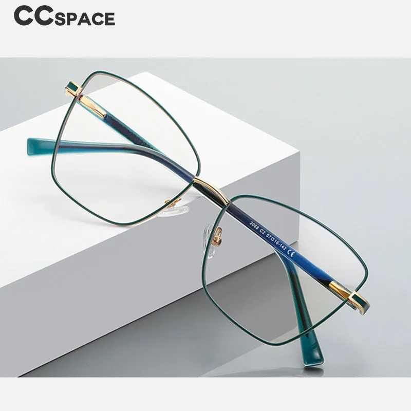 CCspace Unisex Full Rim Square Cat Eye Alloy Eyeglasses 55527