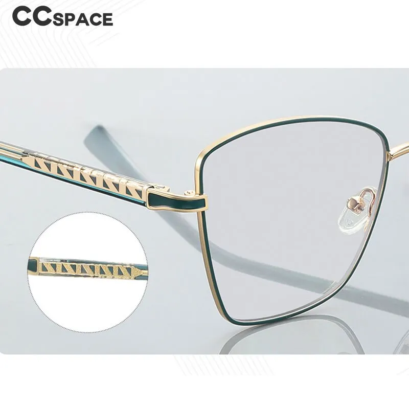 CCspace Unisex Full Rim Square Cat Eye Alloy Eyeglasses 55527