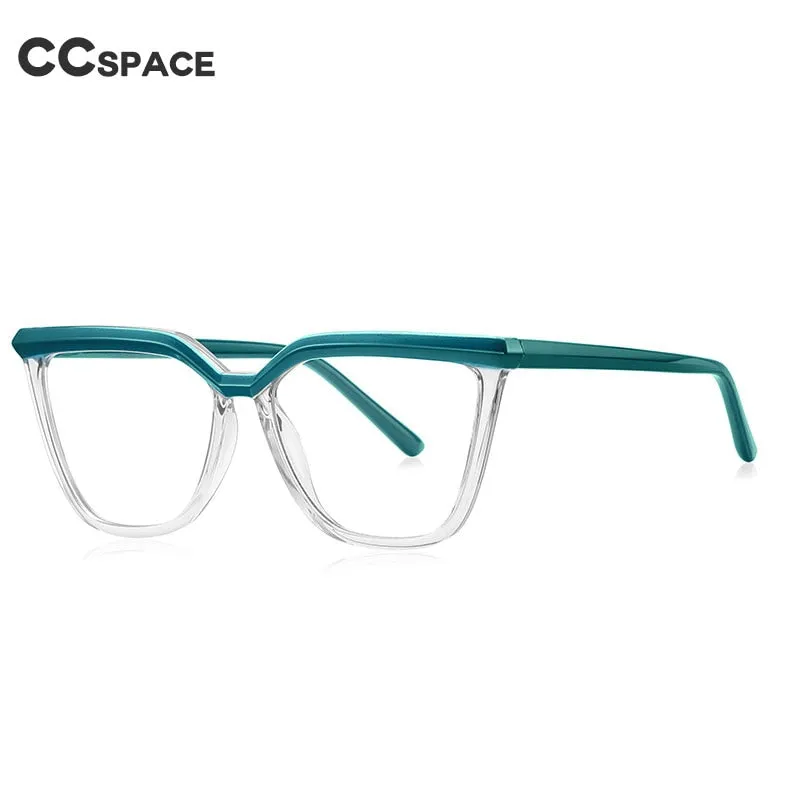 CCspace Unisex Full Rim Square Cat Eye Tr 90 Titanium Eyeglasses 54423