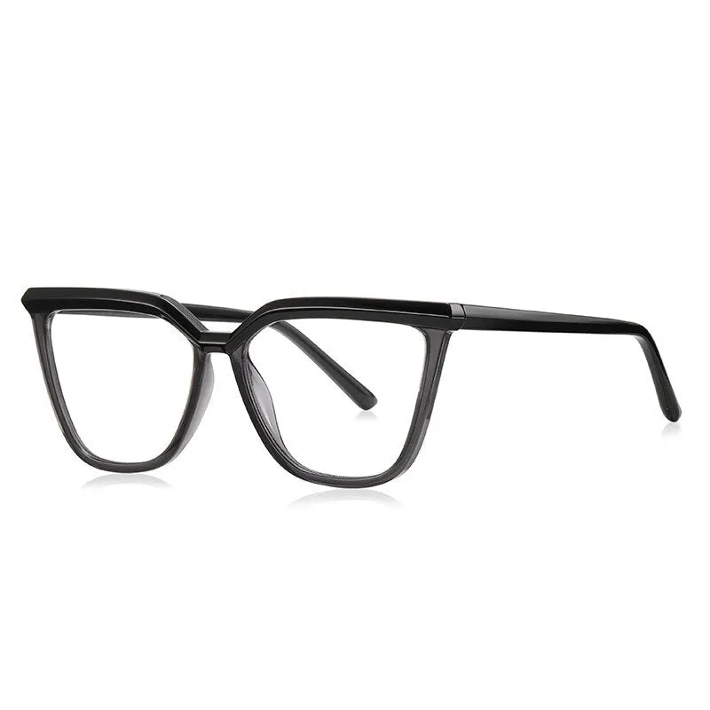 CCspace Unisex Full Rim Square Cat Eye Tr 90 Titanium Eyeglasses 54423