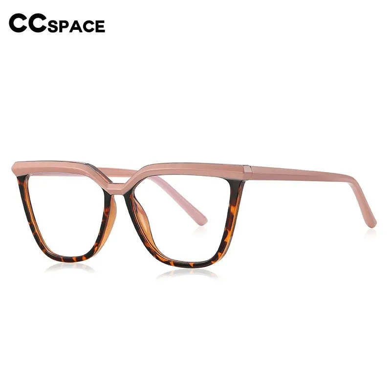 CCspace Unisex Full Rim Square Cat Eye Tr 90 Titanium Eyeglasses 54423