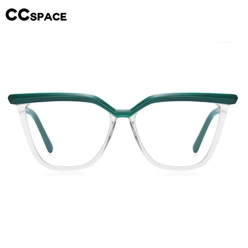 CCspace Unisex Full Rim Square Cat Eye Tr 90 Titanium Eyeglasses 54423