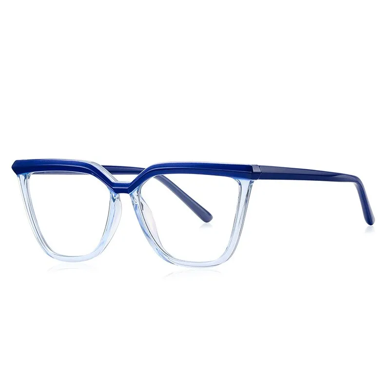 CCspace Unisex Full Rim Square Cat Eye Tr 90 Titanium Eyeglasses 54423