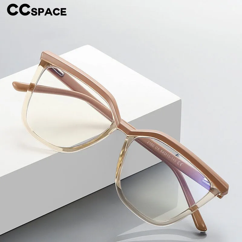 CCspace Unisex Full Rim Square Cat Eye Tr 90 Titanium Eyeglasses 54423