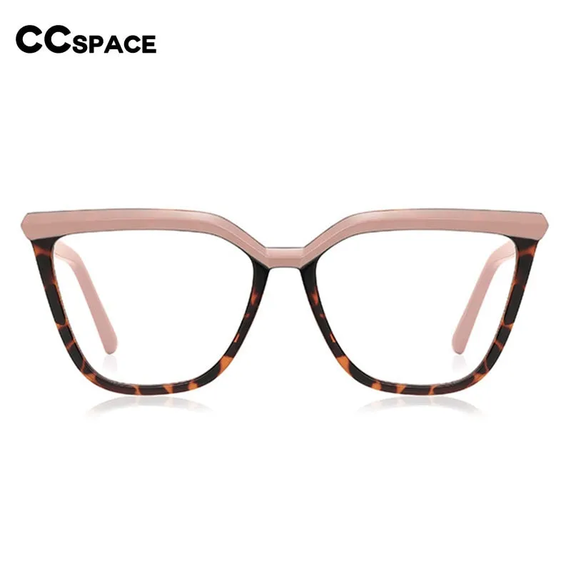 CCspace Unisex Full Rim Square Cat Eye Tr 90 Titanium Eyeglasses 54423