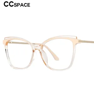 CCspace Unisex Full Rim Square Cat Eye Tr 90 Titanium Frame Eyeglasses 53109