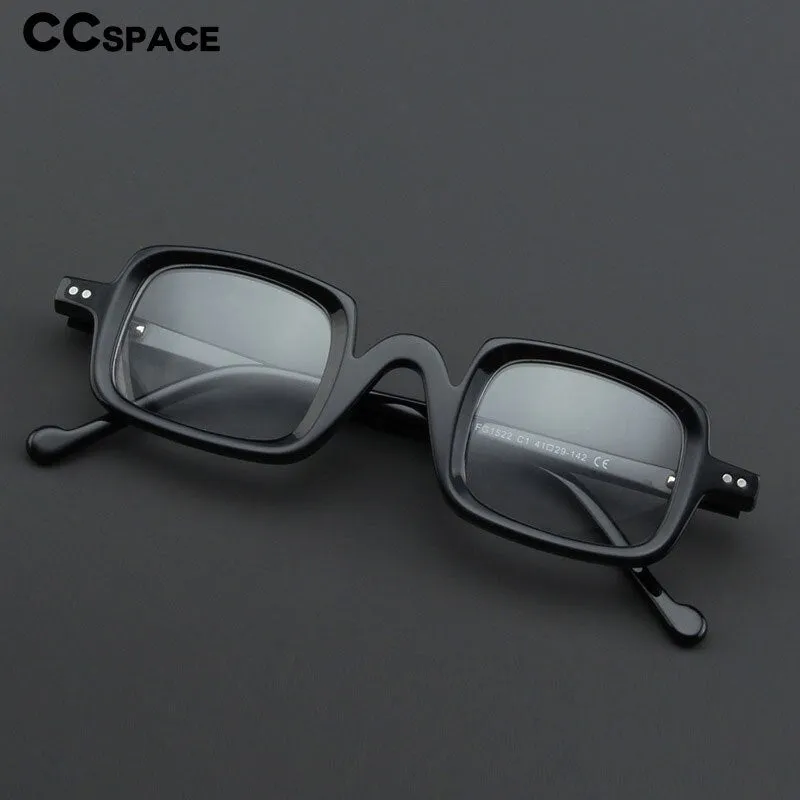 CCspace Unisex Full Rim Square Handcrafted Acetate Eyeglasses 55240