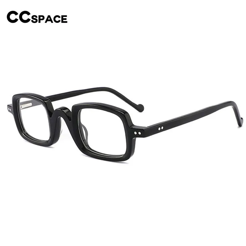 CCspace Unisex Full Rim Square Handcrafted Acetate Eyeglasses 55240