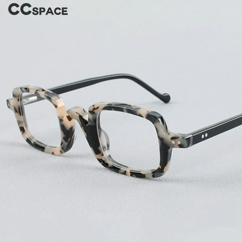 CCspace Unisex Full Rim Square Handcrafted Acetate Eyeglasses 55240