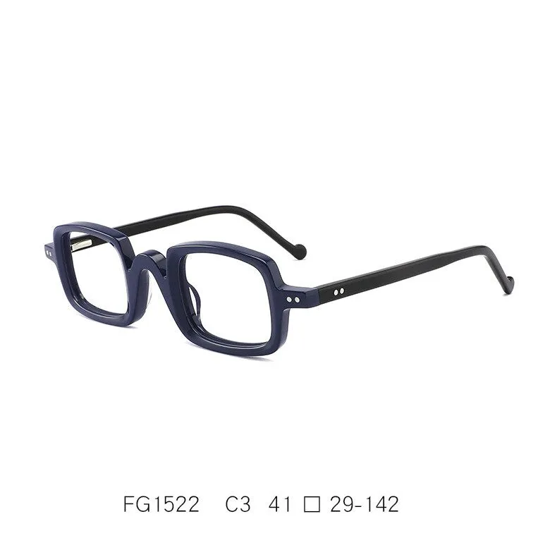 CCspace Unisex Full Rim Square Handcrafted Acetate Eyeglasses 55240