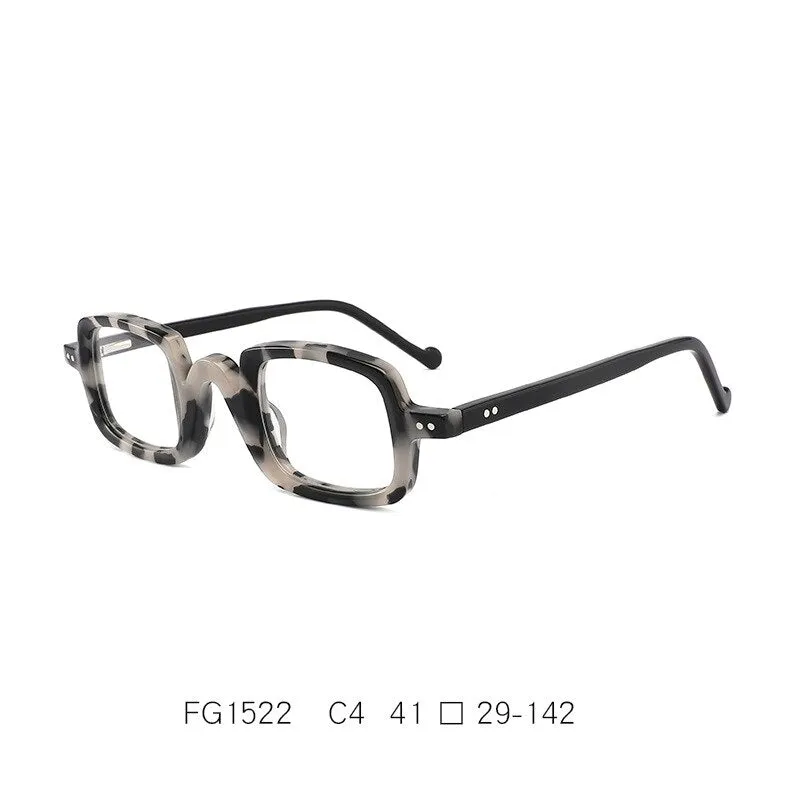 CCspace Unisex Full Rim Square Handcrafted Acetate Eyeglasses 55240