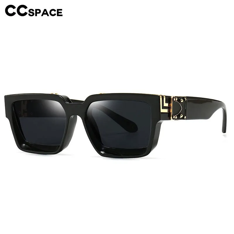 CCspace Unisex Full Rim Square Resin Frame Sunglasses 46167