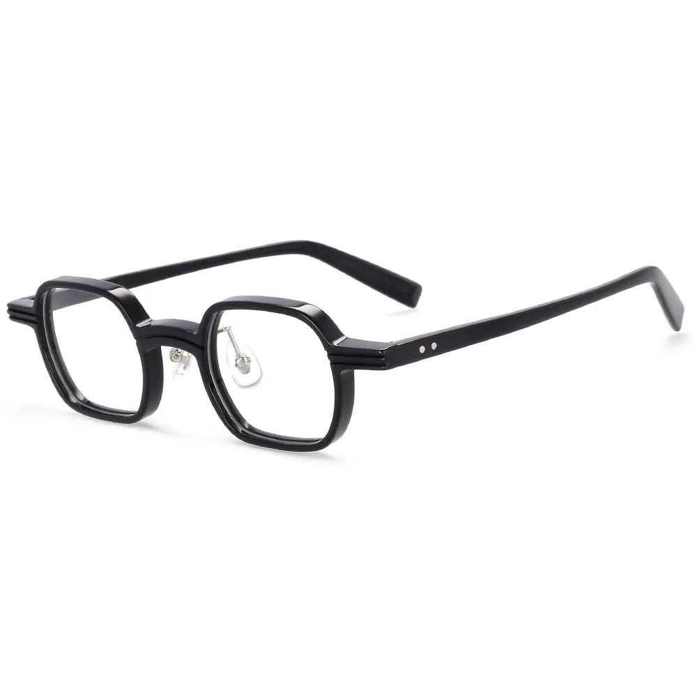 CCspace Unisex Full Rim Square Round Acetate Punk Frame Eyeglasses 54159