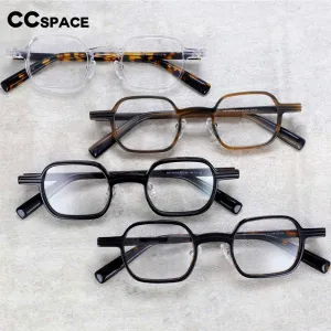 CCspace Unisex Full Rim Square Round Acetate Punk Frame Eyeglasses 54159