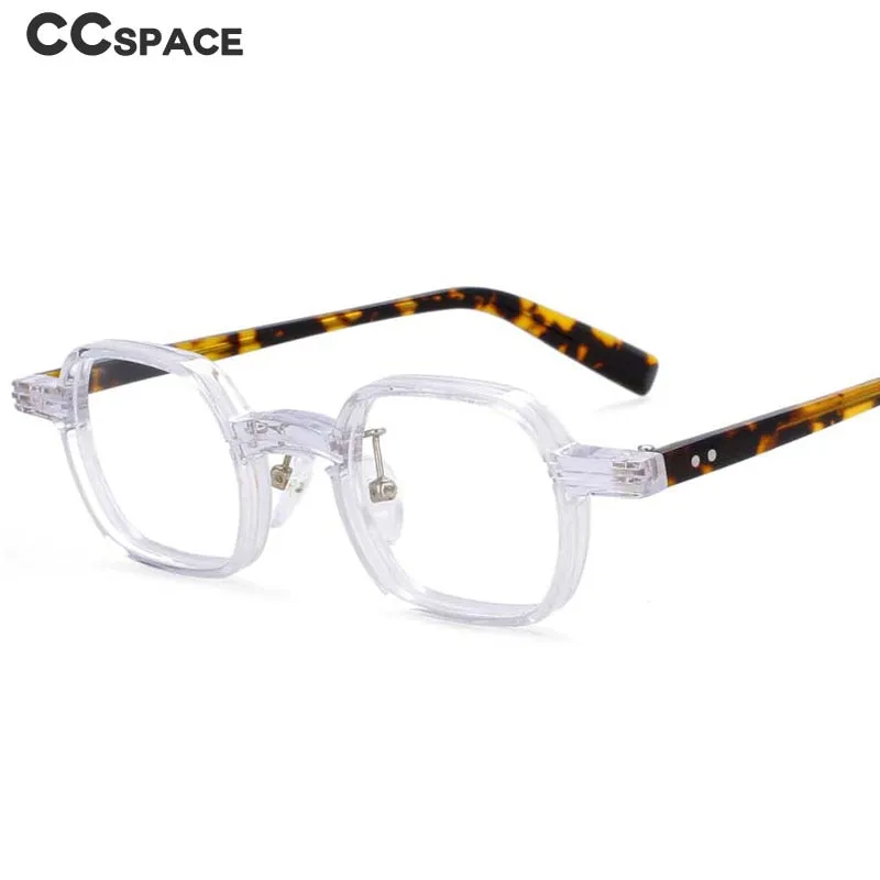 CCspace Unisex Full Rim Square Round Acetate Punk Frame Eyeglasses 54159