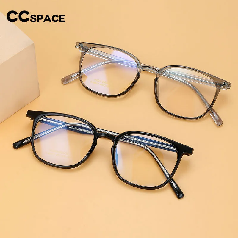 CCspace Unisex Full Rim Square Tr 90 Acetate Eyeglasses 55518