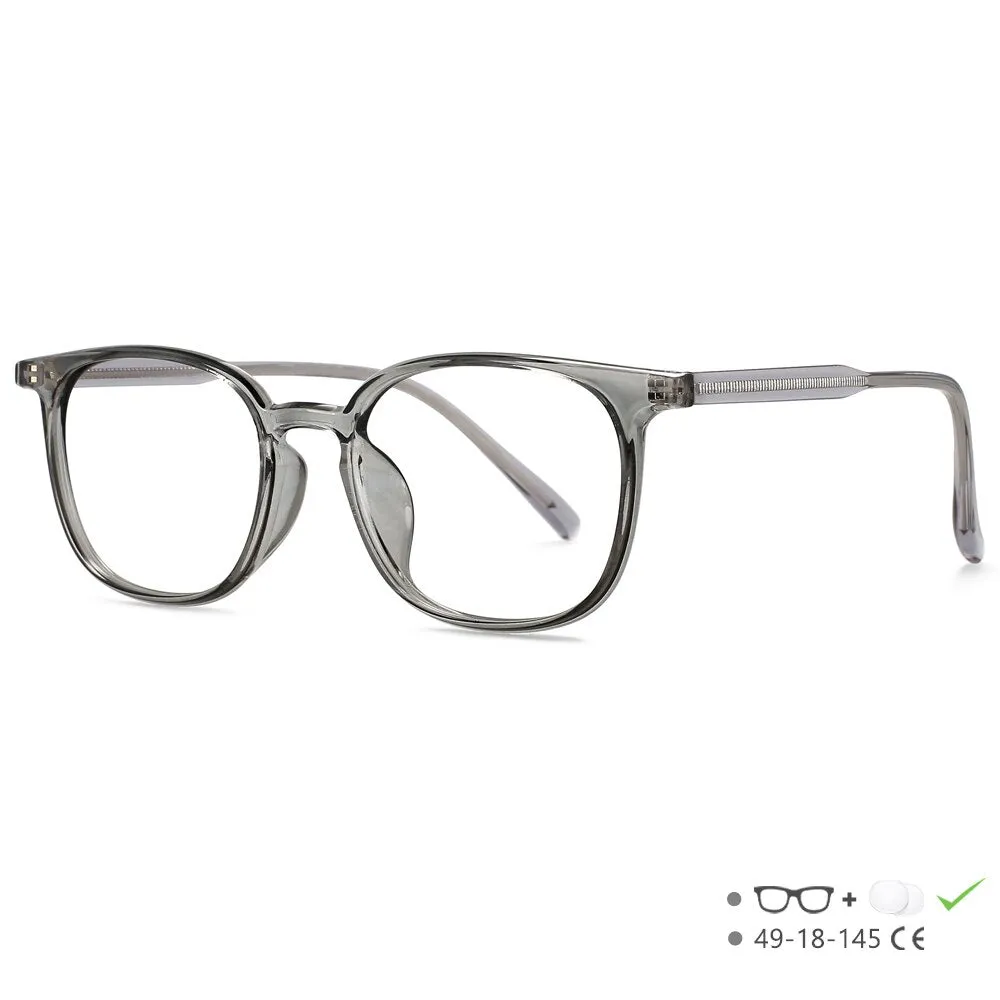 CCspace Unisex Full Rim Square Tr 90 Acetate Eyeglasses 55518