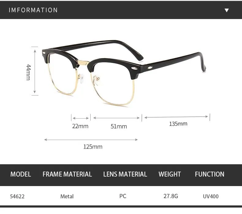 CCspace Unisex Full Rim Square Tr 90 Eyeglasses 54622