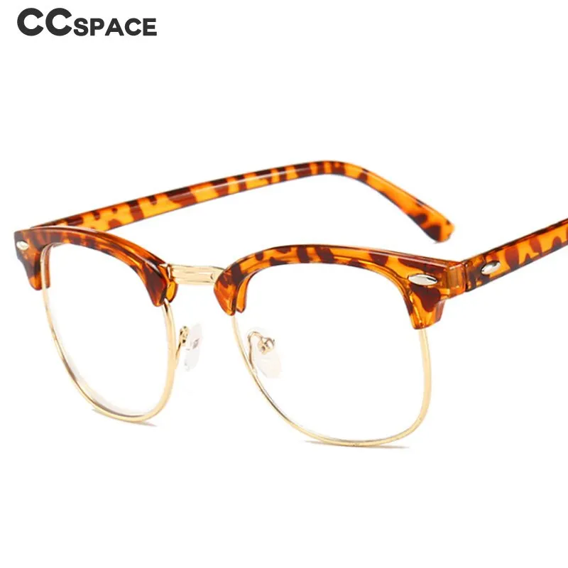 CCspace Unisex Full Rim Square Tr 90 Eyeglasses 54622