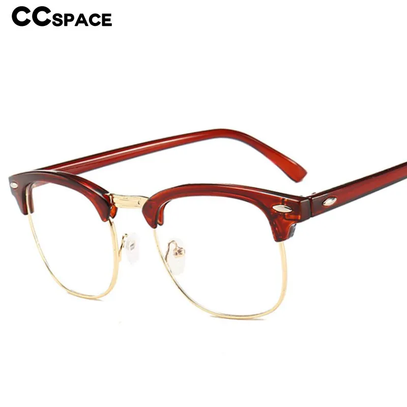 CCspace Unisex Full Rim Square Tr 90 Eyeglasses 54622