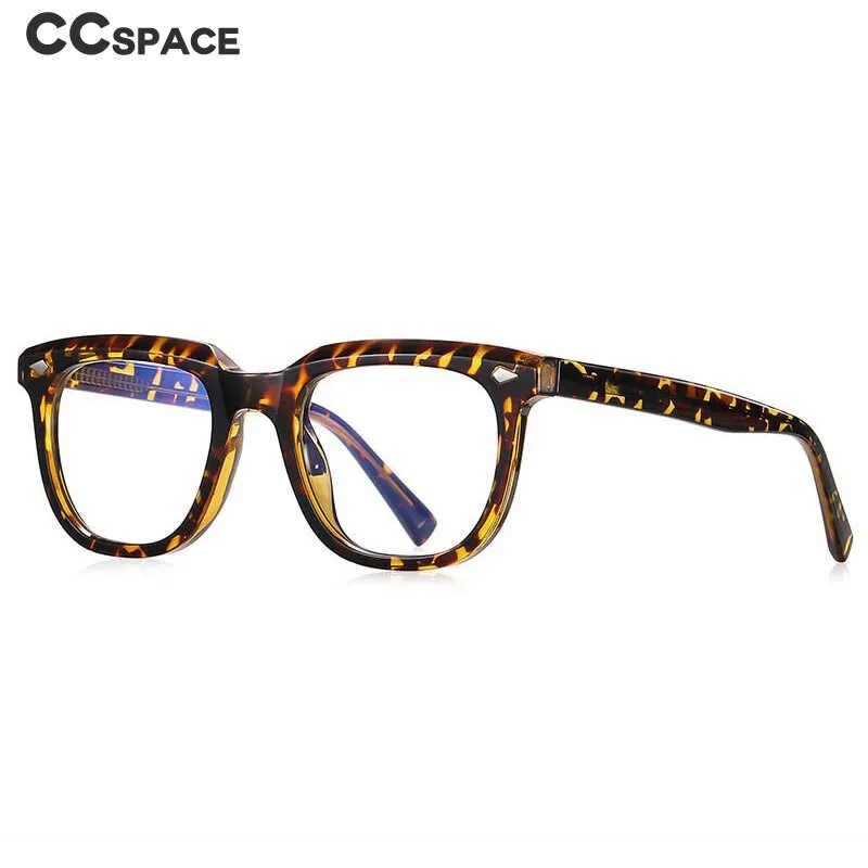 CCspace Unisex Full Rim Square Tr 90 Titanium Eyeglasses 53146