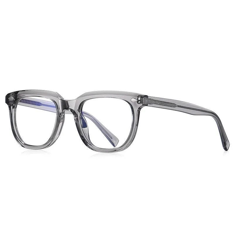 CCspace Unisex Full Rim Square Tr 90 Titanium Eyeglasses 53146