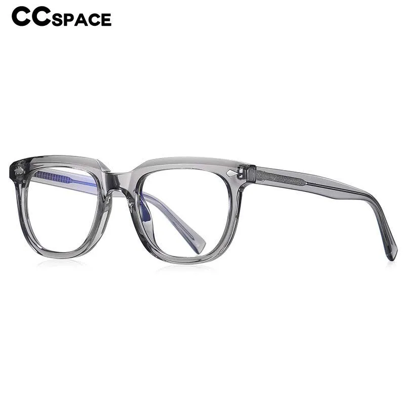 CCspace Unisex Full Rim Square Tr 90 Titanium Eyeglasses 53146