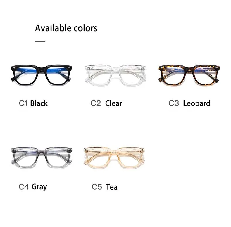 CCspace Unisex Full Rim Square Tr 90 Titanium Eyeglasses 53146