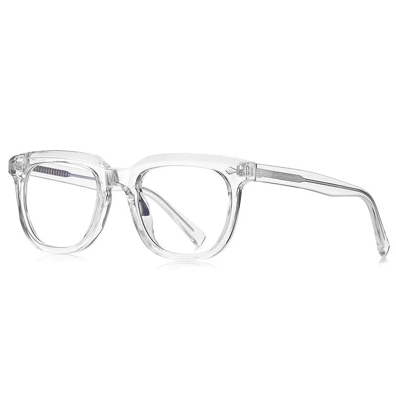 CCspace Unisex Full Rim Square Tr 90 Titanium Eyeglasses 53146