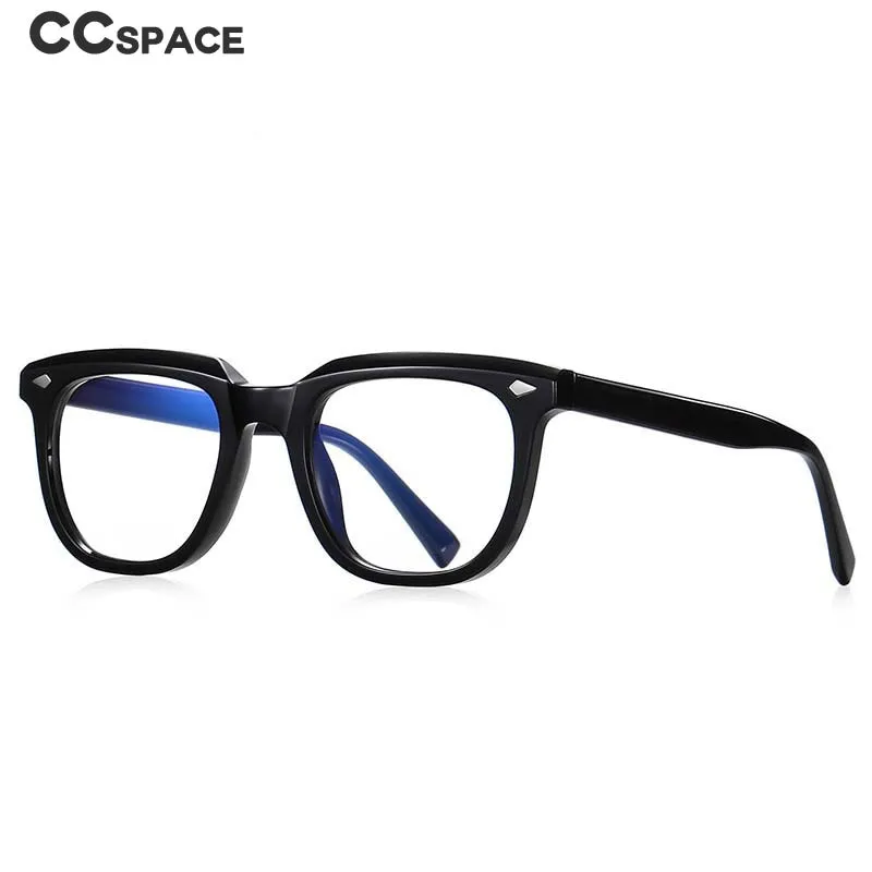 CCspace Unisex Full Rim Square Tr 90 Titanium Eyeglasses 53146