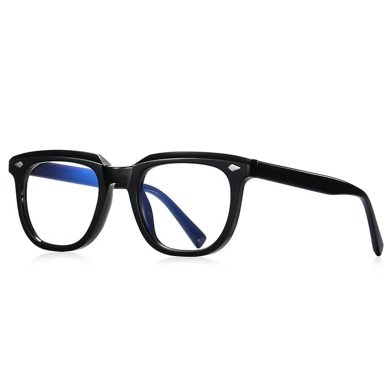 CCspace Unisex Full Rim Square Tr 90 Titanium Eyeglasses 53146