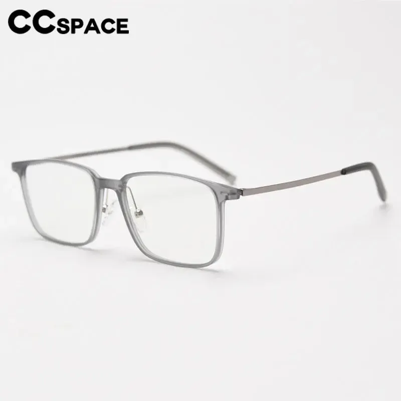 CCspace Unisex Full Rim Square Tr 90 Titanium Eyeglasses 56903