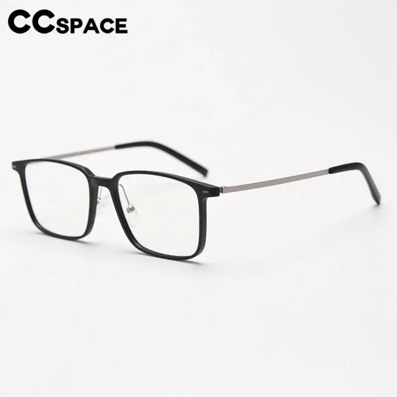 CCspace Unisex Full Rim Square Tr 90 Titanium Eyeglasses 56903