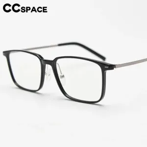 CCspace Unisex Full Rim Square Tr 90 Titanium Eyeglasses 56903