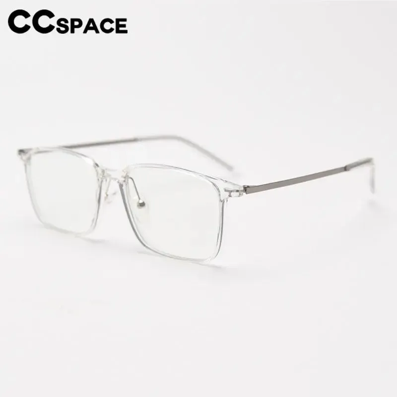 CCspace Unisex Full Rim Square Tr 90 Titanium Eyeglasses 56903