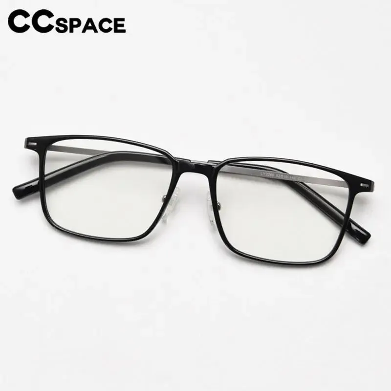 CCspace Unisex Full Rim Square Tr 90 Titanium Eyeglasses 56903