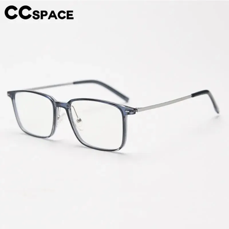 CCspace Unisex Full Rim Square Tr 90 Titanium Eyeglasses 56903