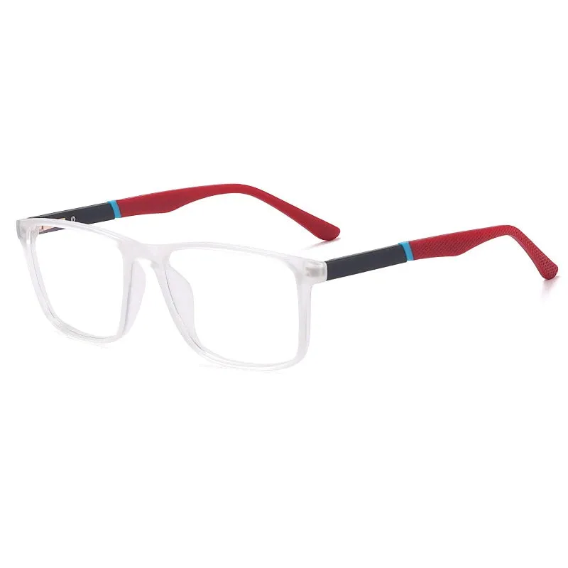 CCspace Unisex Full Rim Square Tr 90 Titanium Eyeglasses 57307