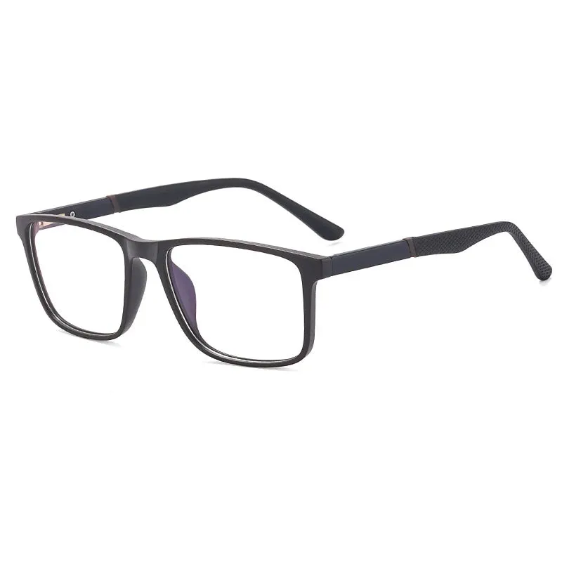 CCspace Unisex Full Rim Square Tr 90 Titanium Eyeglasses 57307