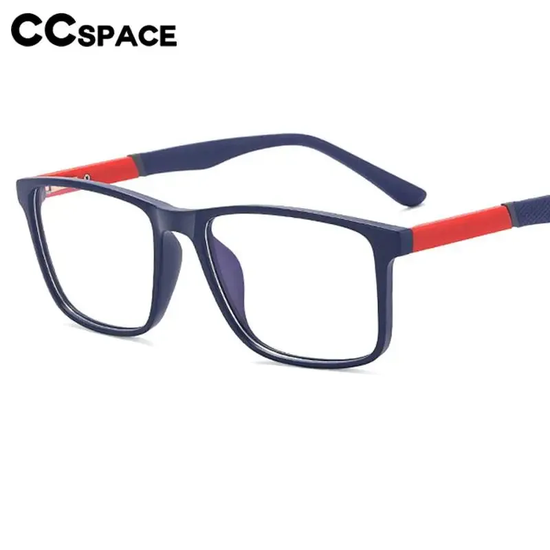 CCspace Unisex Full Rim Square Tr 90 Titanium Eyeglasses 57307