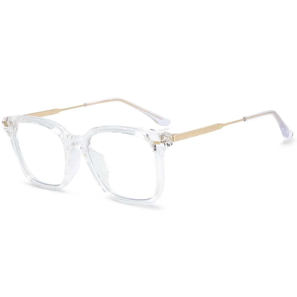 CCspace Unisex Full Rim Square Tr 90 Titanium Frame Eyeglasses 54254