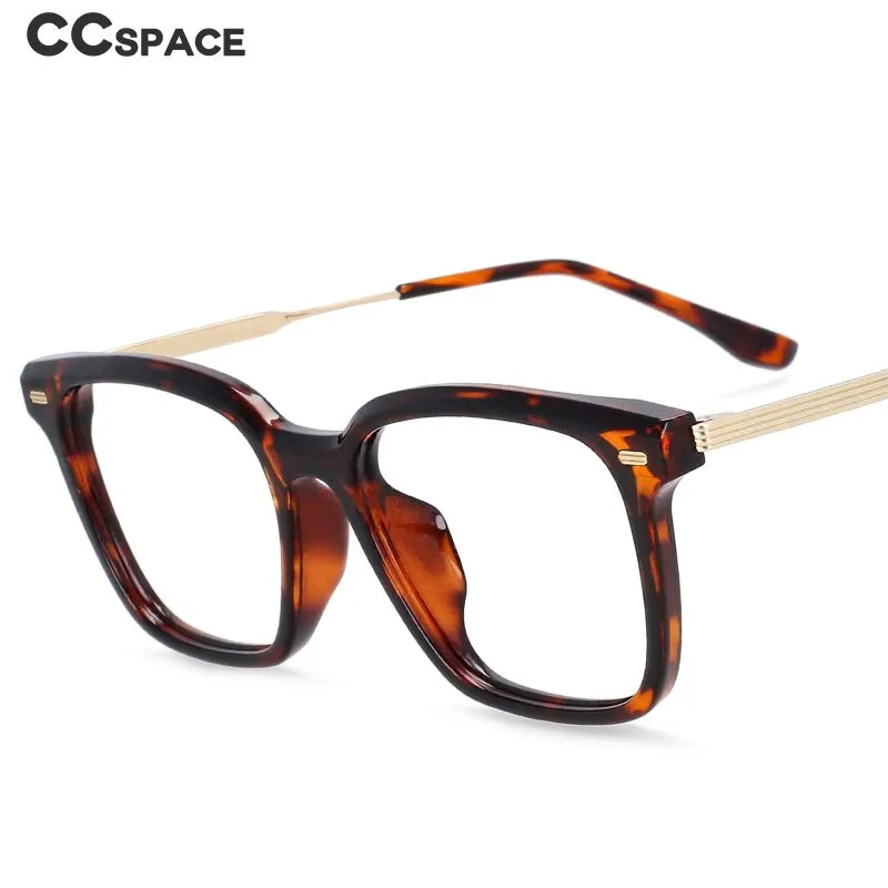 CCspace Unisex Full Rim Square Tr 90 Titanium Frame Eyeglasses 54254